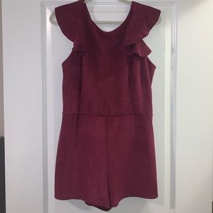Suede Romper